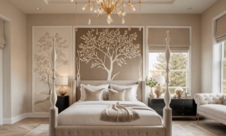 Statement bedroom with poster bed